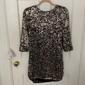 parker black beaded dress Celestial Crystalline Midi Dress Teuta Matoshi